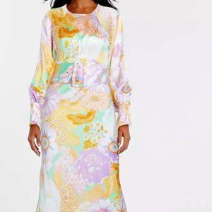 For the wedding invite this flowing yellow floral. maxi size 14 stuns